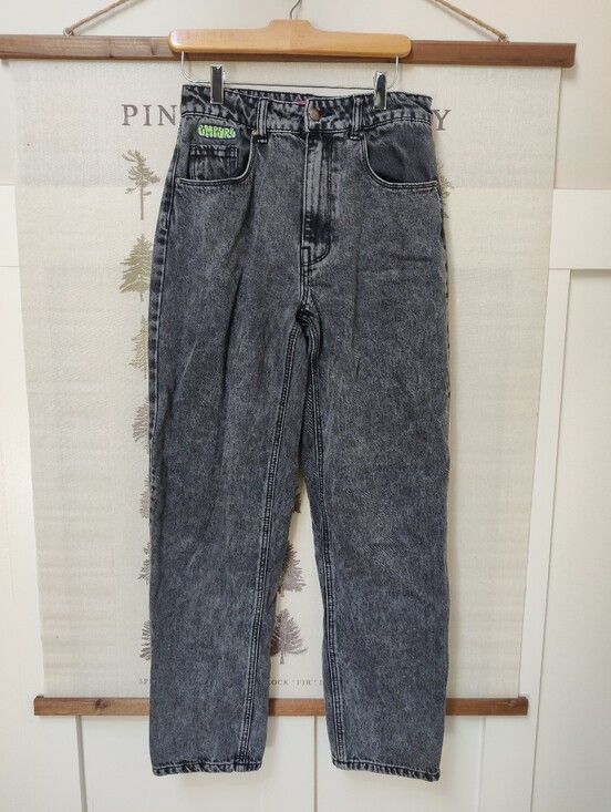 Empyre Denim - Empyre Verge Black Acid Wash High Rise Straight Leg Jeans Size 4